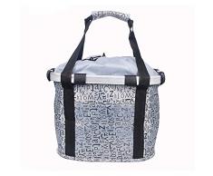 Yhmabc Fahrradkorb, Vorne Abnehmbar Fahrradkorb Pet Aluminiumlegierungsträger, Mehrzweckkorb-grau