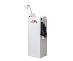 MYDZ Schirmständer Regen-Gang Lagerung Creative-Storage Rack Stand-Storage Rack Flur Möbel Wohnzimmer Foyer Dekoration (Color : Weiß, Size : 25 * 21.5 * 66cm)