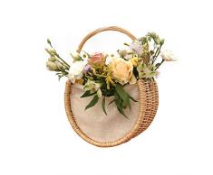 ZHAO ZHANQIANG Half Moon Blumenkorb Halbkreisförmige Blumenkorb Blumengeschäft Blumenschmuck Pflanz Home Storage Dekorative Obstkorb Blumentopf Tragbarer Korb, 2 Stück (Color : TU77)