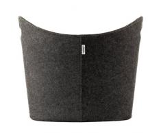 LOMOS großer Filzkorb „Thore“ für Feuerholz, Zeitschriften und Spielzeug in grau