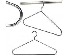 HANGERWORLD 10 Stabile verchromte Metall-Kleiderbügel 45cm Robust Ideal für Anzüge Jacken Mantel