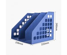 Mnjin Zeitungsständer Magazinablage, Ordner Umschlag 4 Magazinablage aus Kunststoff Desktop-Dateimanager Schreibtisch Dokumente Organizer Inhaber (Farbe: A1)