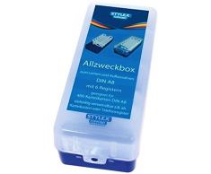 STYLEX® Karteikasten A8 Allzweckbox Lernbox für ca. 400, Farbe:blau