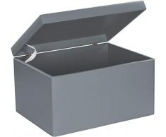 LAUBLUST Große Holzkiste mit Deckel - 40x30x24cm, Grau, FSC® | Allzweck-Kiste aus Holz - Aufbewahrungskiste | Geschenk-Verpackung | Deko-Kasten zum Basteln | Spielzeug-Truhe | Erinnerungsbox