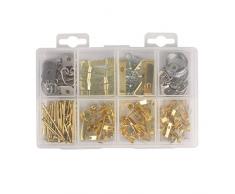 Bilderrahmen zum Aufhängen Kit, 240 Stück abgeschlossen Edition Wandhalterung Bild Kleiderbügel-Set, sortiert