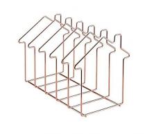 YUXO Magazinhalter Buch Stand 5 Slot Desk Organizer-Rack for Dokumentordner Brief Und Buch-Haus-Form für Home Office