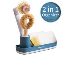 Panteer ® Küchenorganizer und Badezimmer Organizer - 2 in 1 Ordnungssystem - Aufbewahrung von Küchenutensilien oder als Ordnungshelfer im Bad - Spülbecken Organizer (blau)