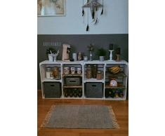 *Shabby Chic* Holzschrank mit 3 Mittelbretter und Trennbrett - 5 Fächer - Obstkiste Holzkiste Regal Schuhregal Schuhschrank Bücherregal Wandregal Kistenregal Regalkiste Schuhkiste 77x68x35cm