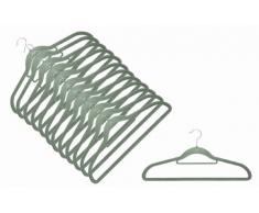 12 x Raumspar- und Anti-Rutsch Magic Kleiderbügel Smart in SILBER-GRAU