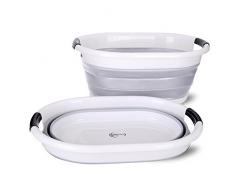 yoouu Wäschekorb Faltbar - Klappbarer & Wasserdichter Premium Waschkorb - 62,5 x 45,0 x 27,0 cm (LxBxH) - Grau