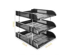 Mnjin Zeitungsständer Dokumentenablage, Magazinablage Briefumschlagständer DREI Etagen Halter für Dokumente und Bücher aus Papiermagazinen (Farbe: B1)