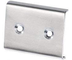 SIRO Verbindungsstück zu Garderobenleiste Aton B 52 mm, H 40 mm, Edelstahl gebürstet, 1891-52N1