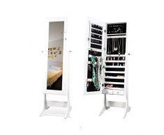 Schmuck Schrank Geeignet for Schrankwand Schmuckschränke Abschließbare Wandtür Schmuckorganisatoren und Spiegel können an die Wand gehängt oder an die Tür gehängt werden Wandmontage Schmuckschränkchen