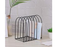 HJCC Zeitschriftenhalter Schreibtisch Metall Zeitungssammler Multifunktional Organizer CD Ständer Handgemacht Kunst Für Zuhause Büro Schule