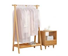 KONKY Wasserdicht Kleidersäcke Kleiderschutzhülle, PEVA Atmungsaktiv Kleider Schutzhülle Transparent Staubschutz mit Reißverschluss für Anzug Mantel Kleid Jacke, Size L (30 * 120 * 60 cm)