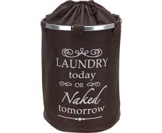 Wäschekorb 38X54 cm mit Aluminiumring dunkelbraun