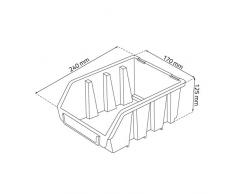 Stapelbox Stapelkiste Sortierbox Ergobox mit Deckel Gr. 3 rot Lager