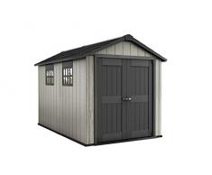Keter DUOTECH, Oakland 7511 Gerätehaus Gartenhaus Kunststoff Geräte-Schuppen Holz-Optik 229 x 350 x 242 cm
