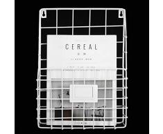 MASUNN Rivista Wire Regalkorb Wandregal Bücherregal Zeitungsständer Lagerregal Büro Organizer