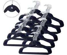 PEARL Spar Kleiderbügel: Raumspar-Kleiderbügel (bis zu 70% Platzersparnis) 100er-Set (Platzsparende Bügel)
