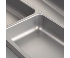 SO-TECH® Besteckeinsatz ORGA-BOX II für Nobilia 60er Schublade (462 x 505 mm) silbergrau