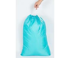 Zollner Kleiner Wäschesack/Wäschesammler, Wasserabweisend, Größe ca. 52x75cm, Türkis (Weitere verfügbar), Serie E010