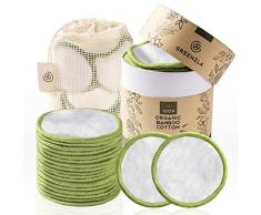 Greenzla Waschbare Abschminkpads (20 Stück) mit waschbarem Wäschesack und runder Box zur Aufbewahrung | 100% Organische Bambus & Baumwoll | Wiederverwendbare Wattepads für alle Hauttypen | Zero Waste