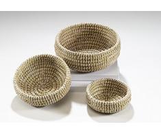 Schalenset Gras Dekoschale Ordnungskorb Geschenkkorb Geschenkschale Korbset Korb Schale 3er Set