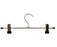 Kleiderbügel 10 St. Klammernbügel aus Metall, verschiebbaren Metallklammern 40cm (Hosen- oder Rockbügel)