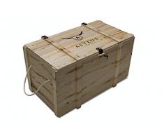 Asteus Holztruhe Family, Braun