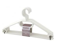 Sustania KleBü - Kleiderbügel 100 Stück in weiß | Wäschebügel aus Kunststoff - Made in Germany