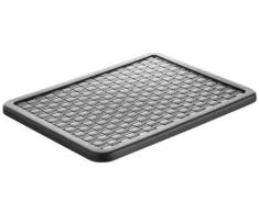 Rotho Country Deckel in Rattan-Optik für Aufbewahrungskiste Country A4, Kunststoff (PP), schwarz, 37,5 x 28,5 x 1,5 cm (LxBxH)