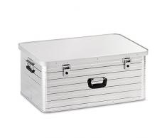 Enders Alubox 130 Liter + Schloss Set, hochwertig verarbeitet, mit Moosgummidichtung, Alukiste flexibel verwendbar als Transportbox und Lagerbox - Alukoffer Lagerkisten Metallkiste Metallbox Aluboxen Alukisten