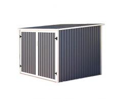 SVITA Fahrradgarage Bicycle Box Fahrradhaus Fahrradbox Bike-Box 5,6m³ Farbwahl (dunkelgrau)