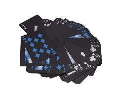 No logo Kppto Qualität PVC-Poker 2 Boxen/Set wasserdichte Spielkarten Schwarz Durable Plastic Poker kreative Geschenk-Familie/Party/Freunde Spiel