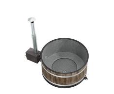 Odoro Essenzen Bade-Zuber Bade-Fass Holz mit Ofen beheizt Badetonne Badespaß Kinder Outdoor Pool Swimming-Pool Hot Pott Hot Tub