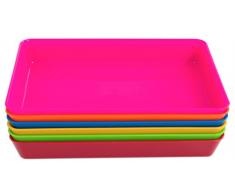 Betzold - Materialschalen-Set, 6 kleine Schalen verschiedene Farben - Bastelschalen Aufbewahrungsbox-en Büro Zubehör Aufbewahrungsschale Bürobedarf Aufbewahrung Kunststoffschale Materialschale