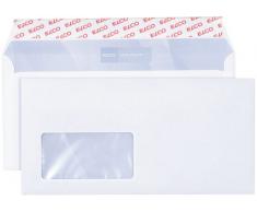ELCO Office Umschlag DIN lang 80 g/m² FSC-zertifiziert mit Haftverschluss und Sichtfenster 90 x 45 mm in Shop-Box 200 Stück weiß