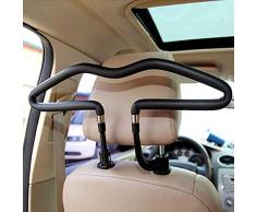 Dandeliondeme Auto Kleiderbügel, Auto Sitz Kopfstütze zurück Kleidung Mantel Anzug Kleiderbügel Fahrzeug Kunstleder Halter platzsparende Anti-Rost für die meisten Fahrzeug Auto Schwarz