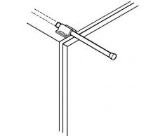 Garderoben-Halter Kleider-Schrank Kleiderbügel-Halter ausziehbar | Länge 225 mm | Fachboden-Kleiderlüfter zum Schrauben auf den Oberboden | Aluminium silber eloxiert | 1 Stück - Kleiderbügel-Auszug