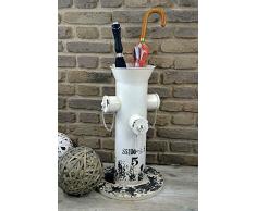 Livitat® Schirmständer 60 x 35 cm Regenschirmständer Hydrant Vintage Blech Metall LV5086 (Weiß)