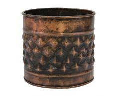 Stonebriar Dekorativer Behälter aus Kupfer mit Diamantstruktur, Mehrzweck-Behälter für Aufbewahrung, Organisation oder Blumentopf industriell Large Kupfer