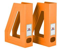 Acrimet Stehsammler/Halter für Magazine, Orange, 2 Stück