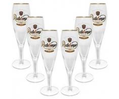 Radeberger Pilsener Bierpokal Glas Gläser-Set - 6x Pilstulpen 0,2l geeicht