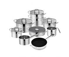 Velaze, Edelstahl Topfset, 14-teilig Kochtopf mit Milchtopf Pfanne Set, »Mayne«, Geeignet für Induktion