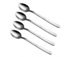 GuDoQi 4er Pack Grapefruitlöffel Grapefruitbesteck Set 16.7cm Grapefruit-Löffel 304 Edelstahl Dessert Löffel Gezackten Rand Obst und Gemüse Küche Gadgets Cooking Tools (Silber)