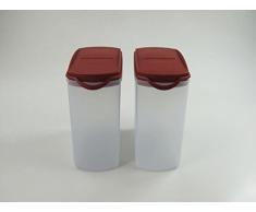 TUPPERWARE Eidgenossen Plus 1,6 L rot Trockenvorrat (2) Vorrat Dose Modular