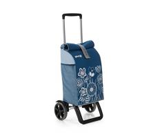 Gimi Trolley Rolling, Einkaufstrolley, Thermotasche, blau, 50 l Volumen, 30 kg Tragekraft, Teleskop