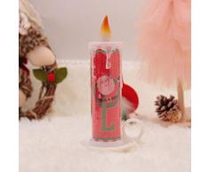 YCEOT Led Tea Light Kerzen Weihnachtsbecher Kerzen mit Led Light Candle Cup für Weihnachten Requisiten Party Room DIY Dekoration