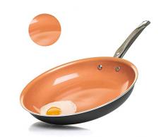 Home Icon Bratpfanne mit Dreifache Schicht Kupfer Keramikbeschichtung - Pfanne mit Wärmeverteilung Induktion geeignet und Ofenfest 26cm (Kupfer)